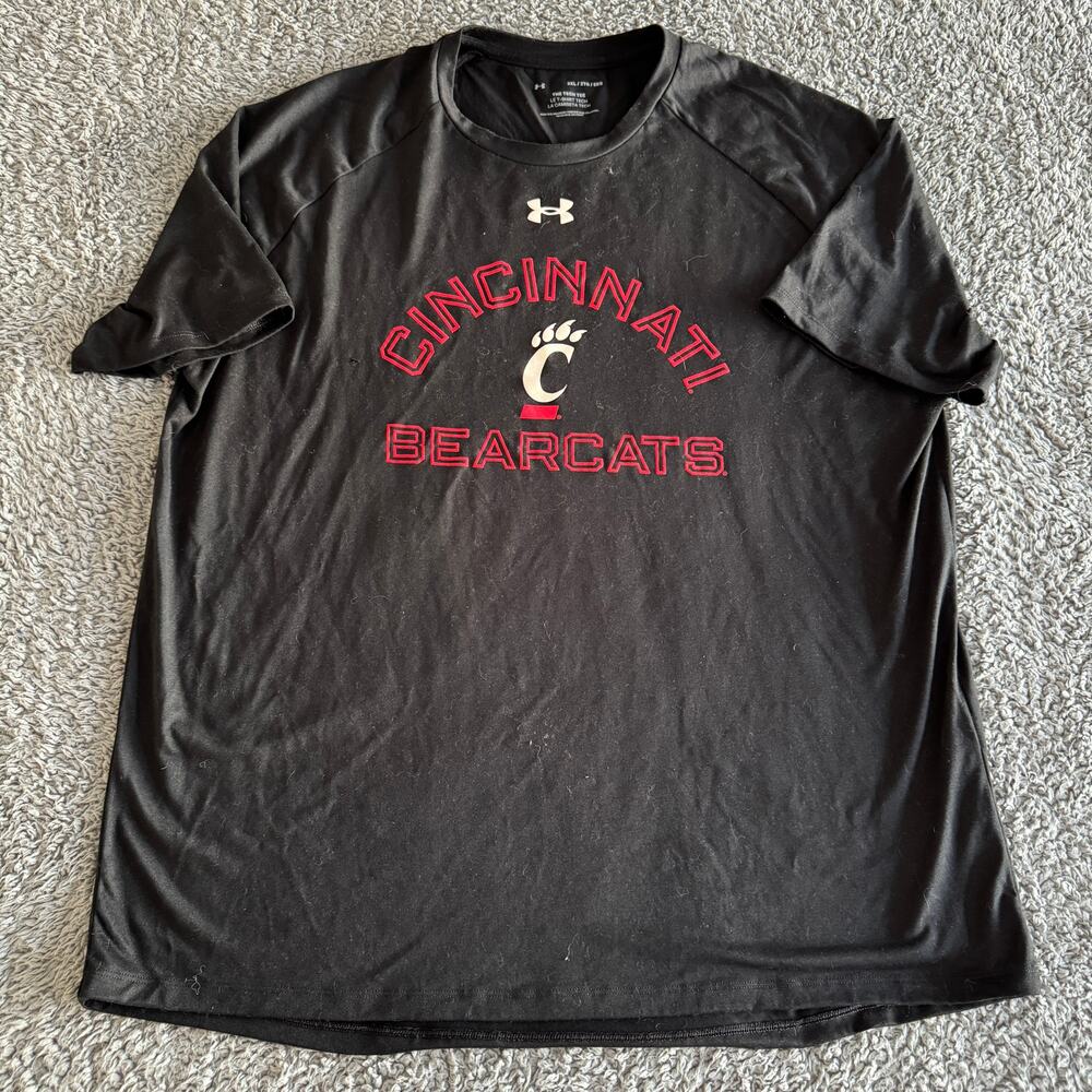 Under Armour NCAA Cincinnati Bearcats Black Tech Tee T-Shirt Men's 2XL